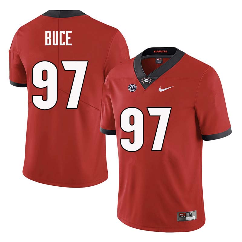 Men Georgia Bulldogs #97 Brooks Buce College Football Jerseys Sale-Red